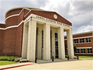 Front entrance to James Clemens High School in Madison, Alabama